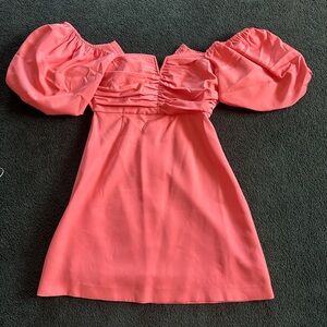 BCBG Coral Off-Shoulder Dress